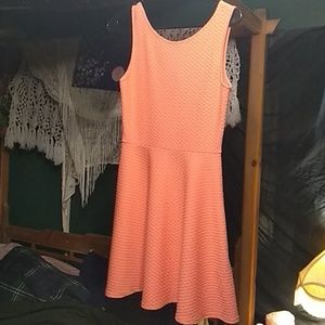 H&m divided coral swing dress